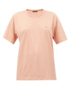 Acne Studios Nash Face Cotton-jersey T-shirt In Pale Pink