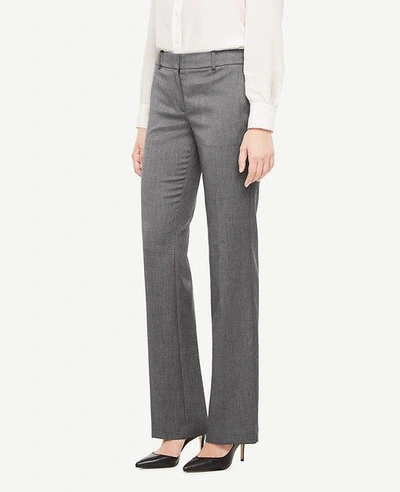 Ann Taylor The Petite Straight Leg Pant In Sharkskin - Classic Fit In Iced Slate