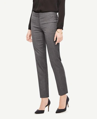 Ann Taylor The Petite Ankle Pant In Sharkskin In Iced Slate