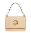 Fendi Kan I Calfskin Leather Shoulder Bag In Beige