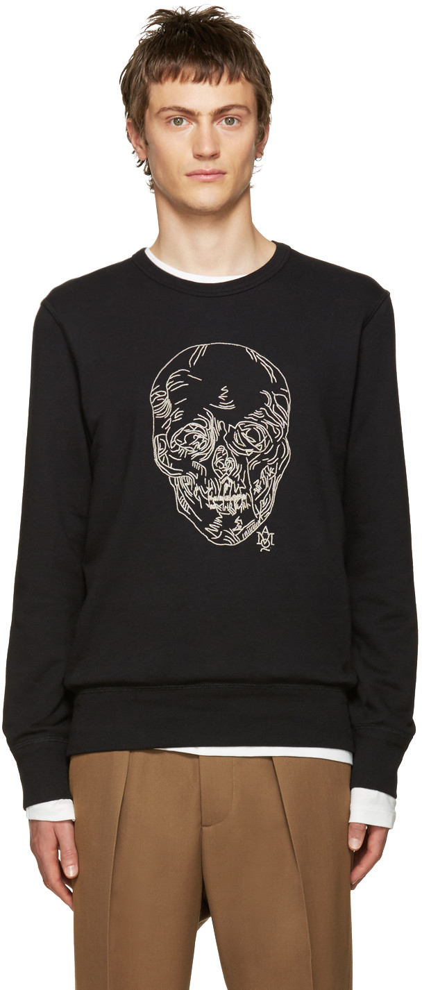 Alexander Mcqueen Black Chain Skull Pullover | ModeSens