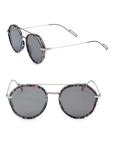 Dior 53mm Aviator Sunglasses In Black Multi