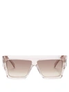 Celine Squared Aviator-frame Acetate Sunglasses In Pink
