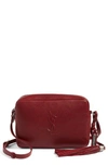 Saint Laurent Small Mono Leather Camera Bag - Burgundy