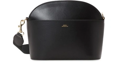 Apc Gaby Leather Shoulder Bag In Noir
