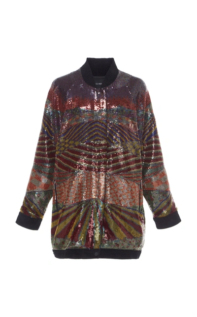 Rahul Mishra Gouden Oversized Bomber Jacket In Multi