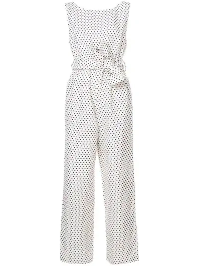 Carolina Ritzler Fame Polka Dot Printed Jumpsuit In Print Pois