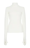 A.w.a.k.e. Gloved Turtleneck Top In White
