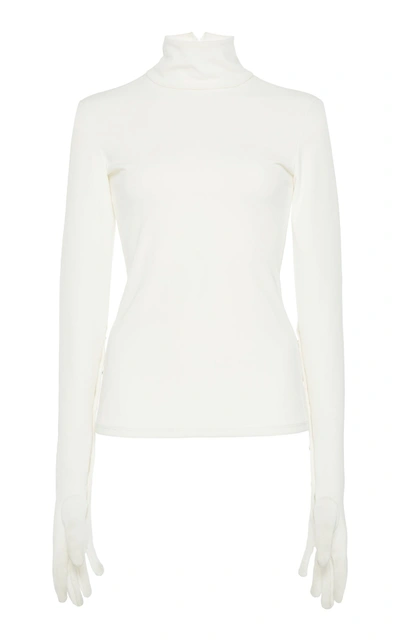 A.w.a.k.e. Gloved Turtleneck Top In White