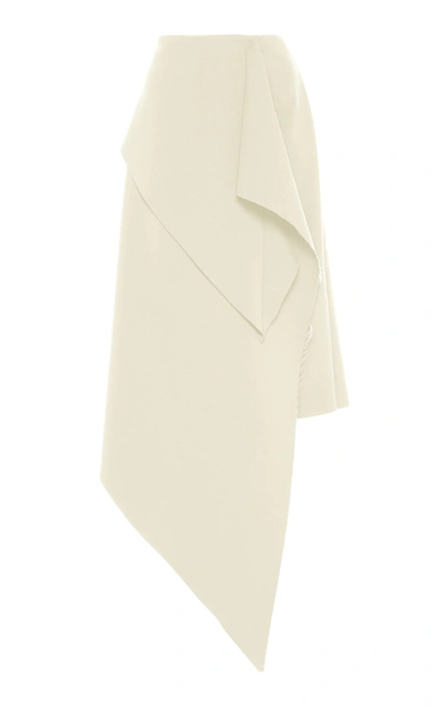 A.w.a.k.e. Asymmetric Draped Skirt In White