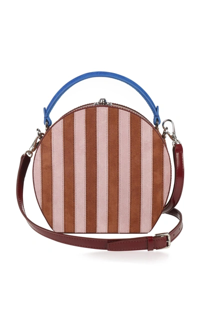 Bertoni 1949 1949 Suede Stripes Bertoncina Bag In Multi