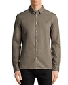 Allsaints Redondo Slim Fit Button-down Shirt In Olive Green