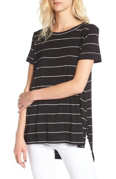 Amour Vert Paola High/low Tee In Havana Stripe