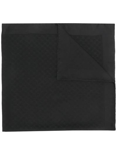 Moschino Lightweight Silk Scarf In Black