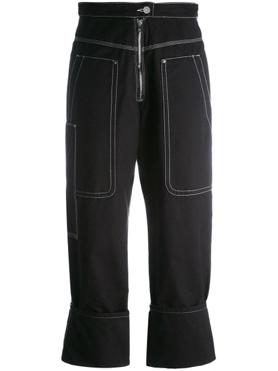 Isabel Marant Stitched Panel Trousers In Black
