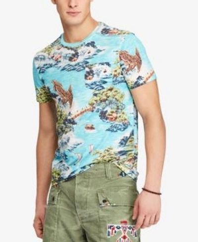 Polo Ralph Lauren Men's Big & Tall Classic Fit Graphic T-shirt In Landscape Hawaiian