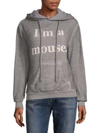 Wildfox Graphic Hoodie In Heather Grey