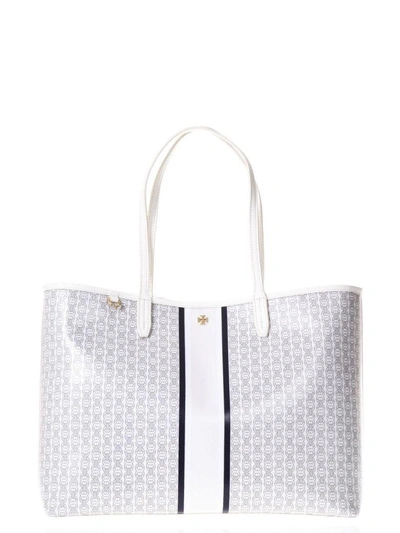 Tory Burch Chain Printed Pvc Tote In New Ivory