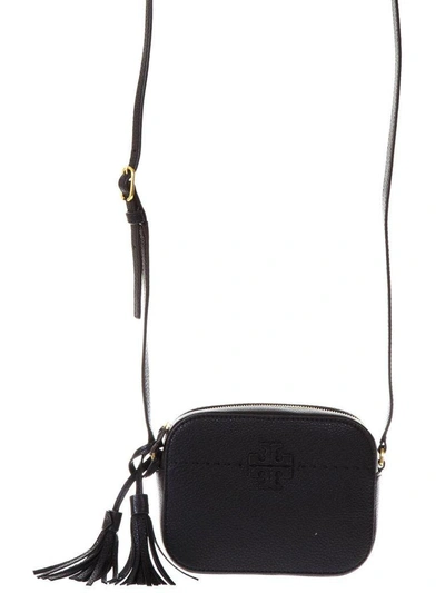 Tory Burch Black Colorful Mcgraw Camera Bag In Leather