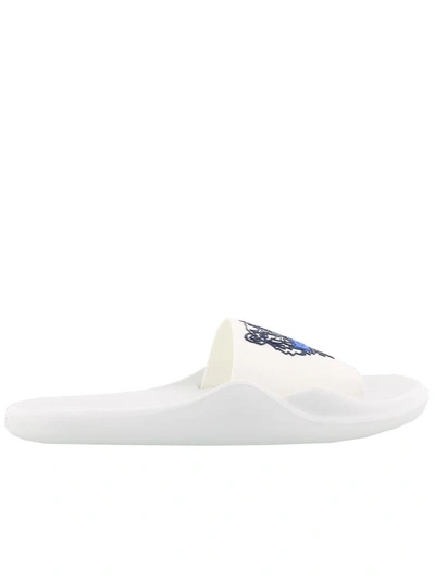Kenzo Pool Sandal In White Rubber