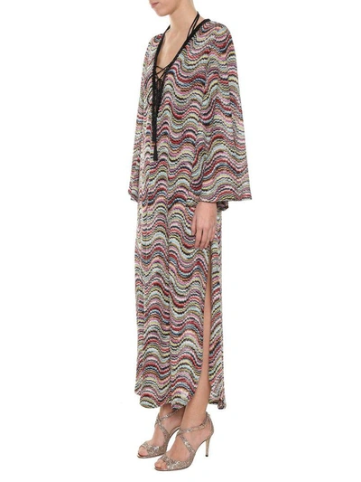 Missoni Embroidered Long Beach Dress In Multi