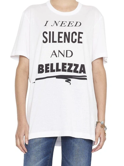 Dolce & Gabbana Printed T-shirt In Hwoneed Silence F.bco