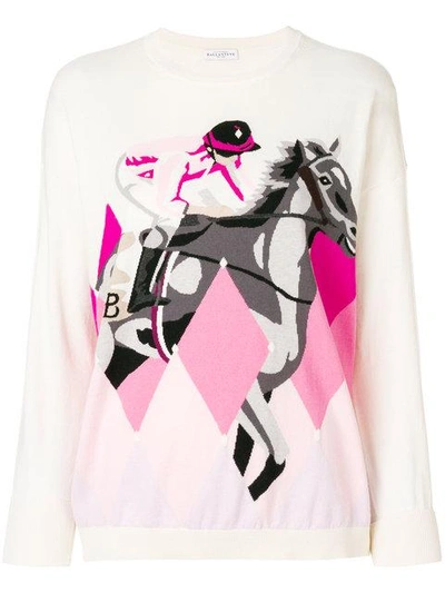 Ballantyne Print Long-sleeve Sweater In Multicolor