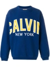 Ck Jeans Calvin Klein Jeans Logo Print Sweatshirt - Blue