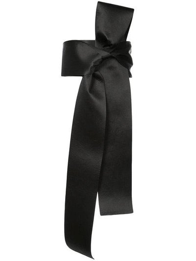 Vionnet Silk Tie Belt - Black
