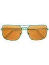 Gosha Rubchinskiy Retrospective Future Sunglasses In Green