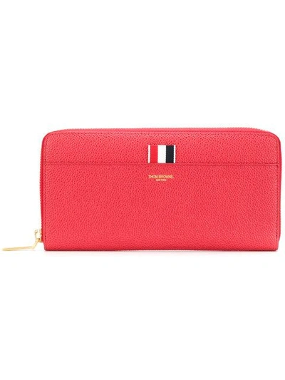 Thom Browne Pebbled Logo Wallet - Red