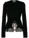 Givenchy Lace Detail Long-sleeve Sweater