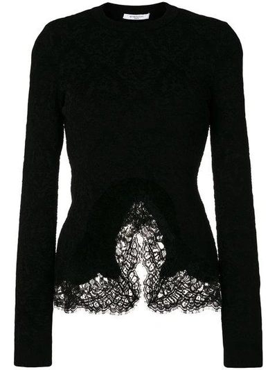 Givenchy Lace Detail Long-sleeve Sweater