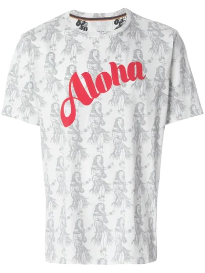 Paul Smith Aloha Printed T-shirt In White