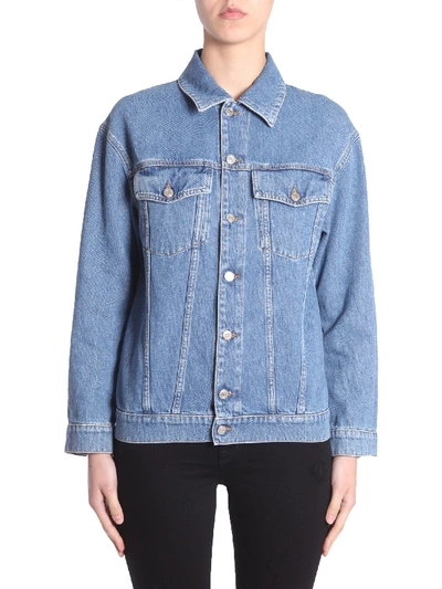 Jeremy Scott Oversize Fit Jacket In Denim