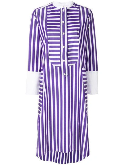 Maison Rabih Kayrouz Multi-stripe Shirt Dress - Purple