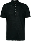 Massimo Alba Patch Pocket Polo Shirt - Black
