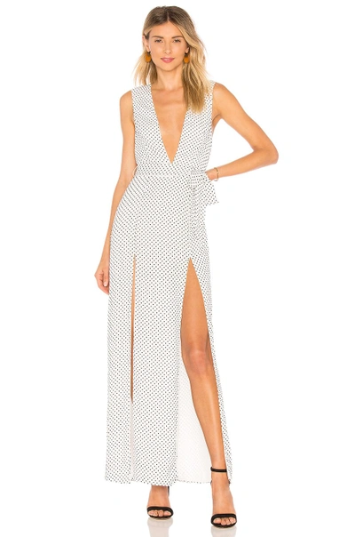 Ale By Alessandra X Revolve Taura Maxi Dress In Black White Dot