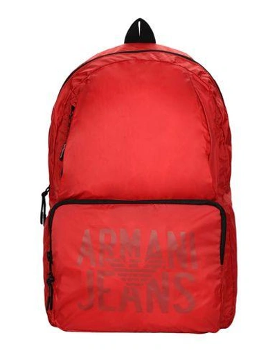 Armani Jeans Backpacks & Fanny Packs In Red