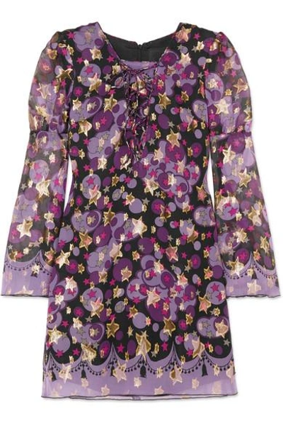 anna sui purple dress Silk mini dress Anna Sui Purple size 38 FR in Silk