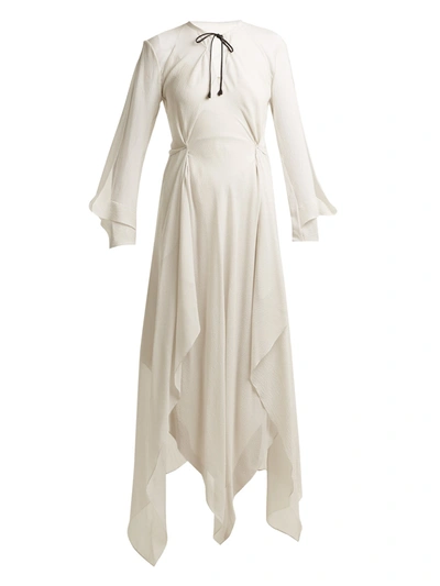 Roland Mouret Austonley Open-back Silk-crepe Midi Dress In White