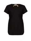 N°21 Floral-lace Insert Cotton-jersey Top In Black