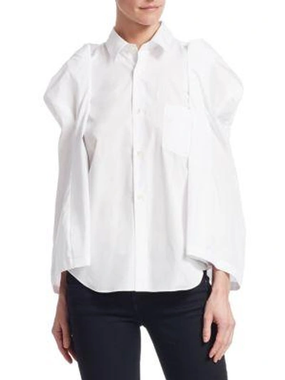 Comme Des Garçons Cotton Button-down Shirt In White