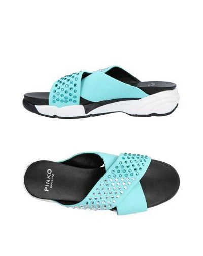 Pinko Sandals In Turquoise