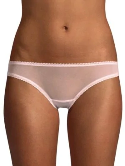 On Gossamer Women's Solid Mesh Bikini Panties In Blush