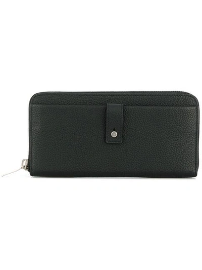 Saint Laurent Sac De Jour Zip-around Grained-leather Wallet In Black