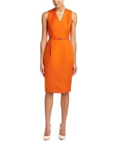 Max Mara Sheath Dress In Orange