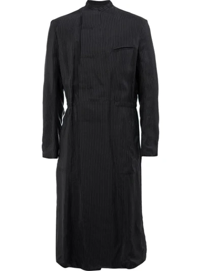 Haider Ackermann Lightweight Pinstripe Coat In Black