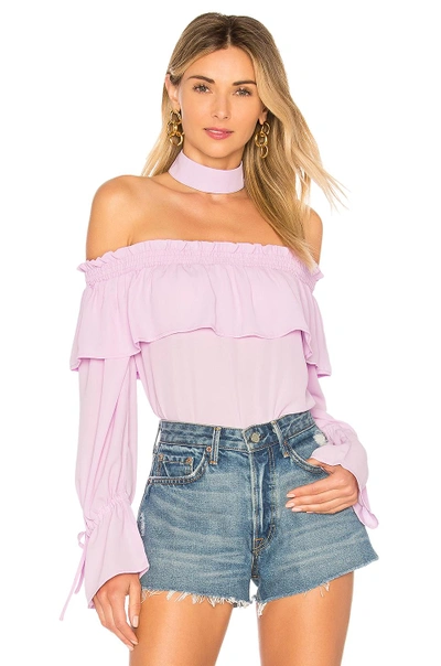 By The Way. Olive Off Shoulder Top In Lavender
