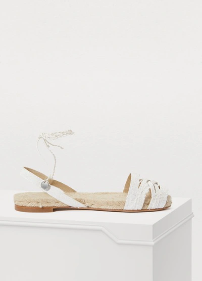 Ball Pages Doble Cross Hemp Slingback Espadrilles In White